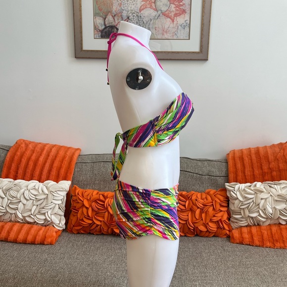 ❣️🆕A.Che Colorful Bandeau Top & Skirt Bottom Bikini❣️ - Picture 5 of 10